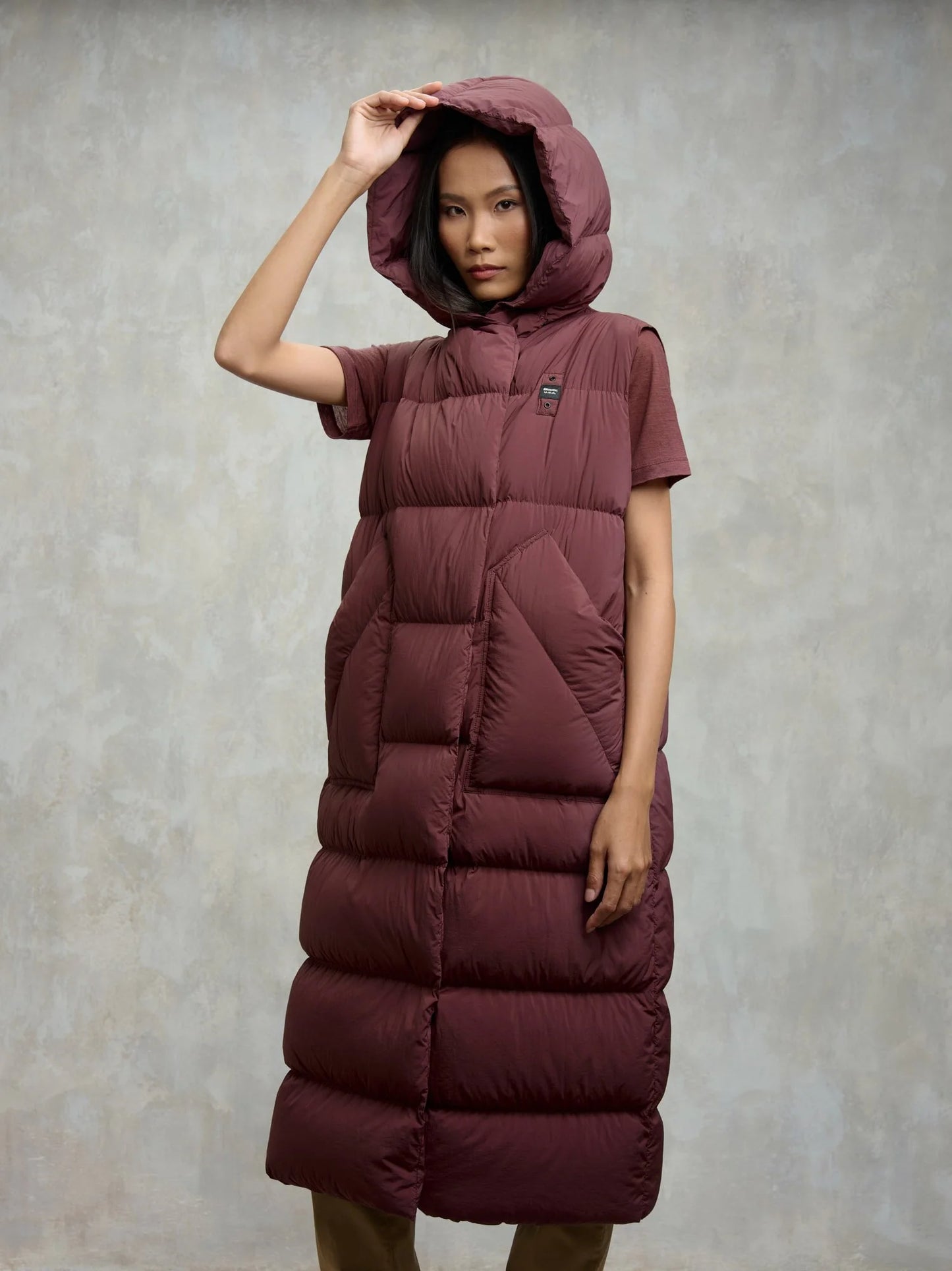 Piumino lungo smanicato STACEY Blauer