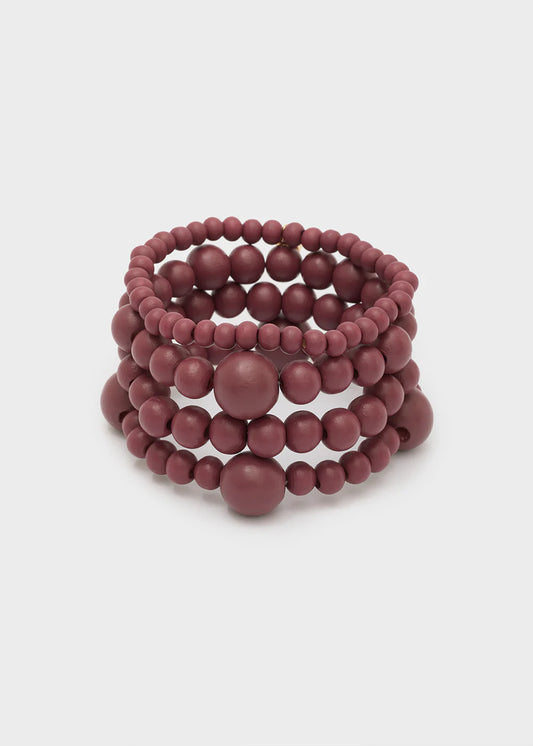 Set bracciali perle in legno UMA Nalì