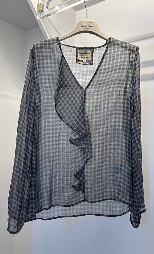 Blusa in seta con rouches Alessia Santi