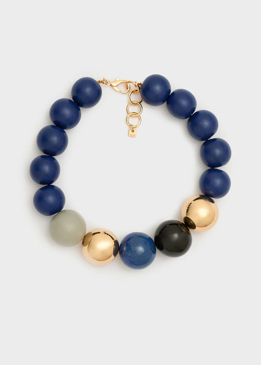 Collana maxi sfere in legno Nalì