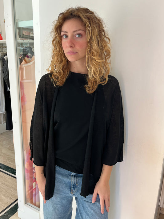 Cardigan con spacchi Carta Libera