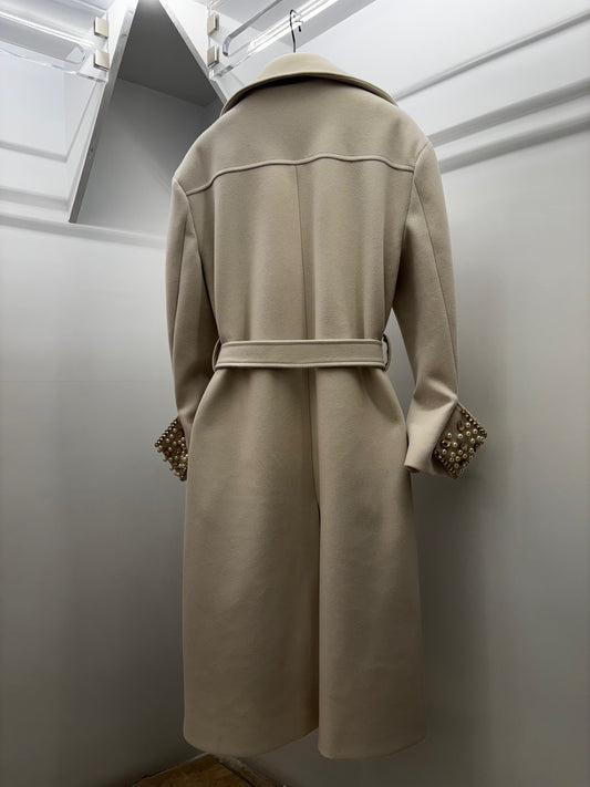 Cappotto con polsi gioiello Dramée