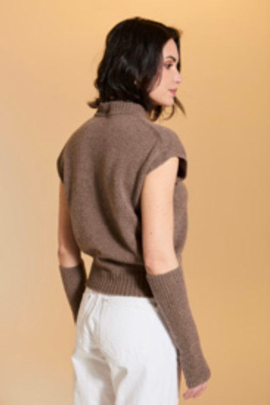 Gilet in lana e cachemire Arovescio