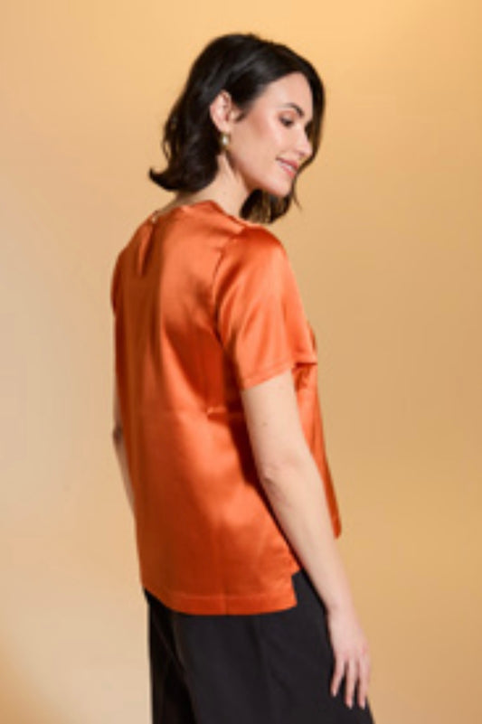 T-shirt mezza manica in seta Arovescio