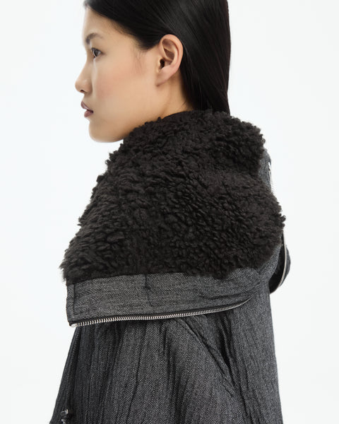 Giubbotto cropped con cappuccio MLO Malloni