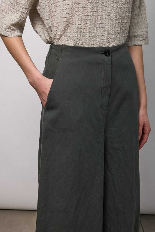 Pantalone crop in lino Neirami