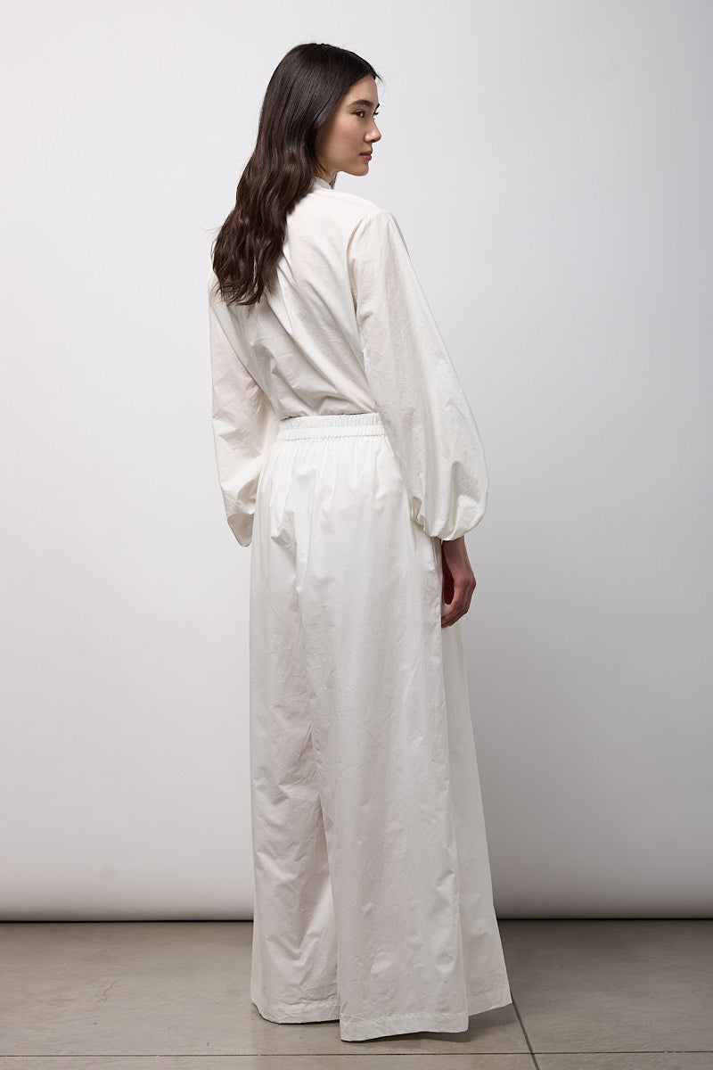 Pantalone palazzo con rouches Neirami
