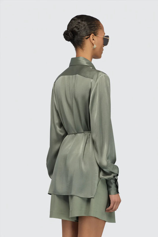 Camicia in raso con aperture sui lati JUANA Semicouture