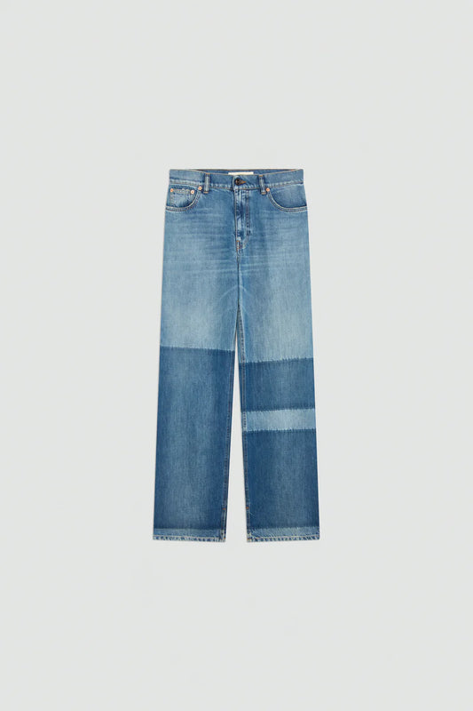 Jeans gamba dritta bicolore VIRGINIA Semicoutre