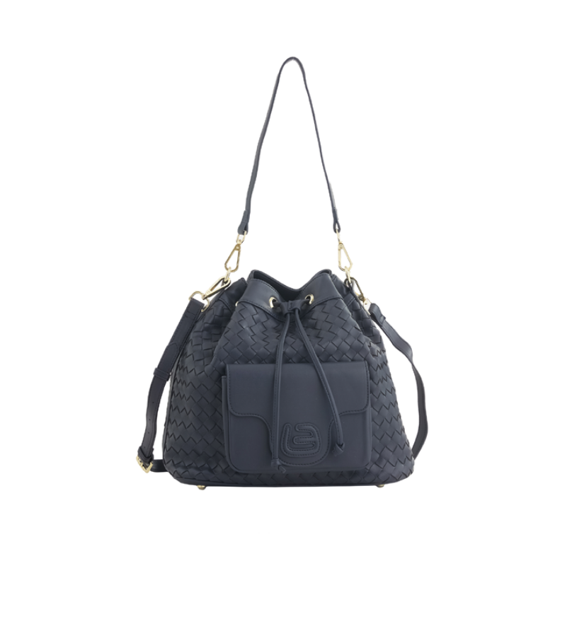 Borsa a secchiello BLAIR SQUARED WOVEN La Fille des Fleurs