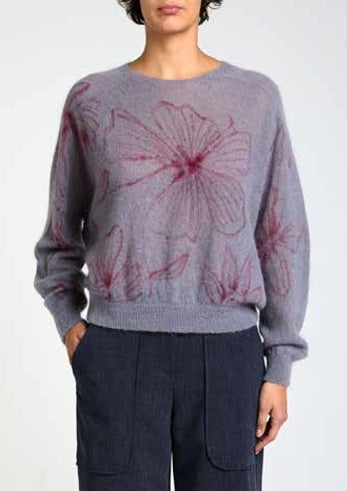Maglia in alpaca con stampa Alessia Santi