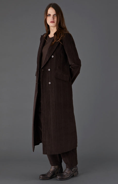 Cappotto lungo in velluto a coste J'm Design