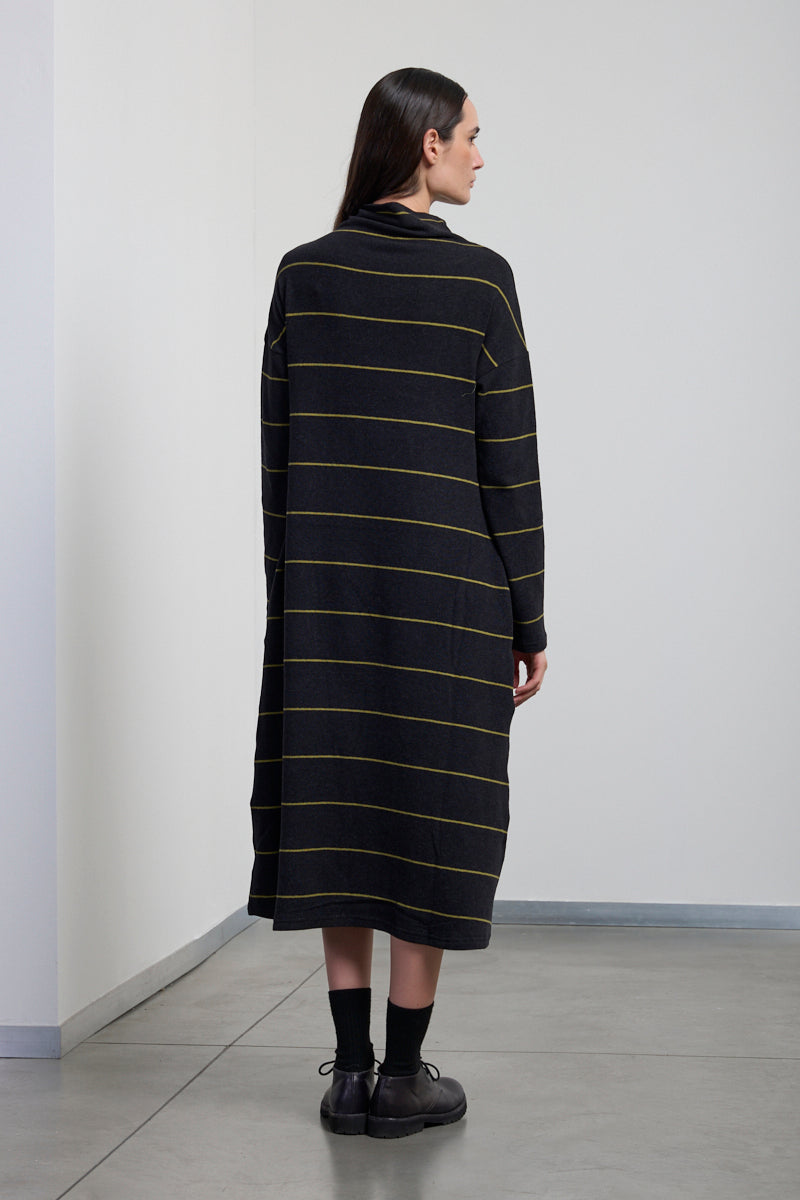 Abito lungo dolcevita rigato Neirami