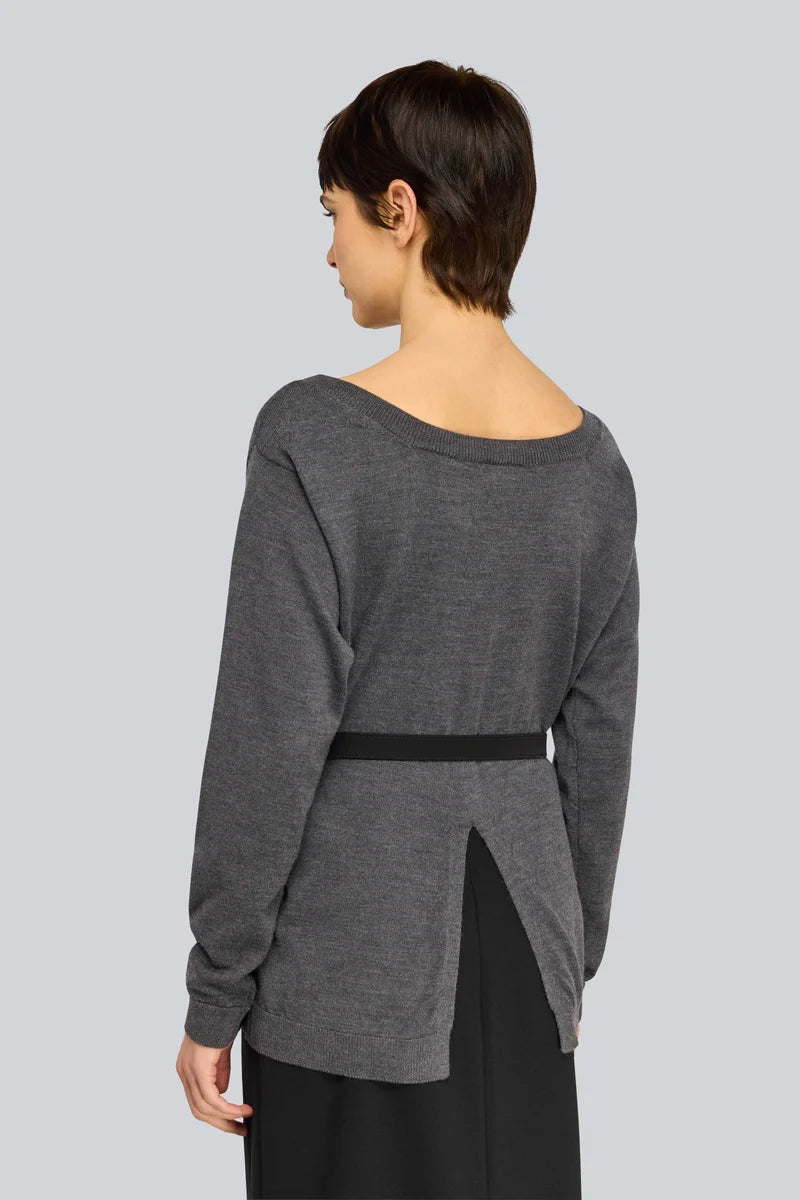 Cardigan lungo con cintura CARIN Semicouture