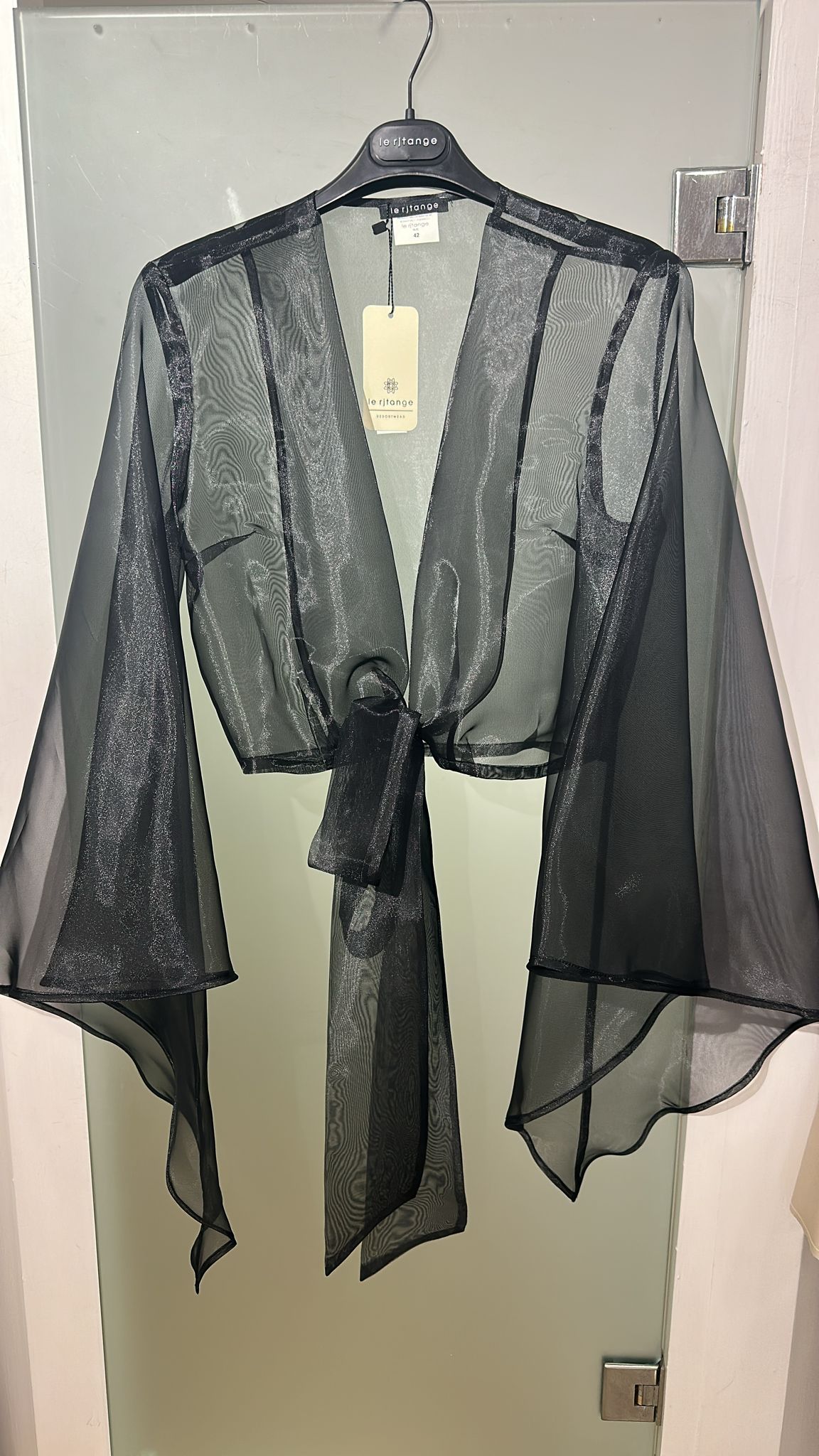 Camicia incrociata in organza Le Rjtange