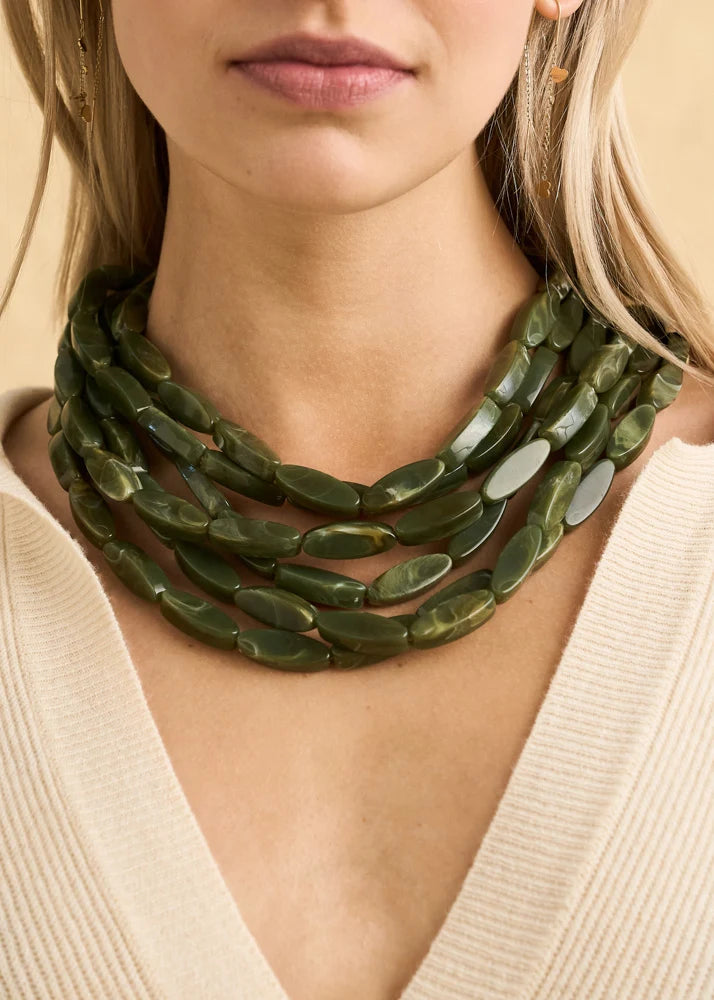 Collana corta multifilo in resina AGATA Nalì