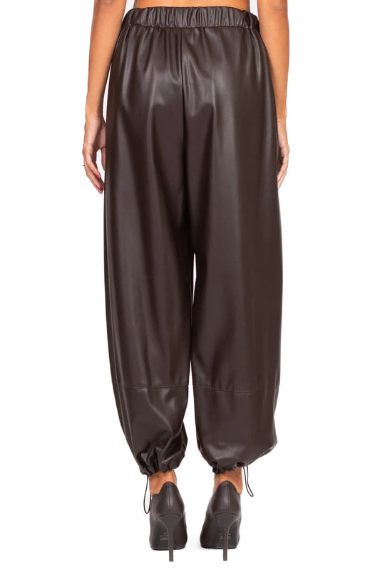 Pantalone jogger in ecopelle Vicolo