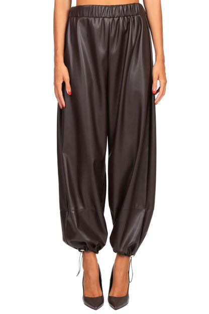 Pantalone jogger in ecopelle Vicolo