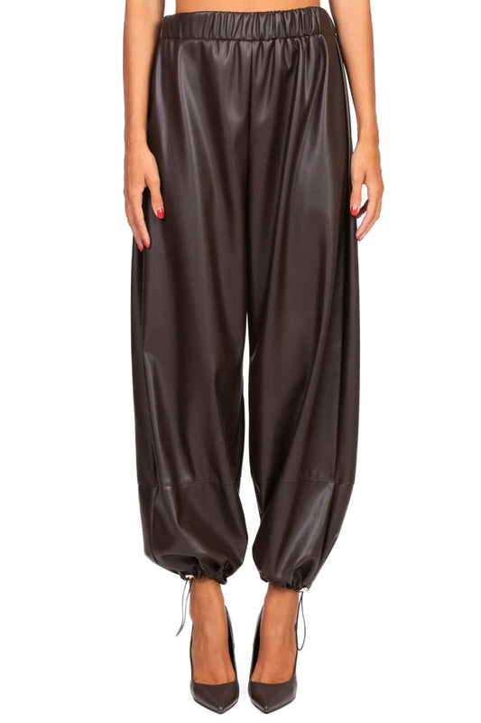 Pantalone jogger in ecopelle Vicolo