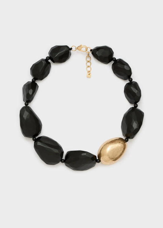 Collana corta con pietra oro UDON Nalì