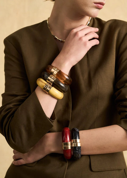 Bracciale rigido con chiusura oro MICHI Nalì