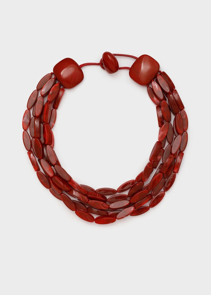 Collana corta multifilo in resina AGATA Nalì