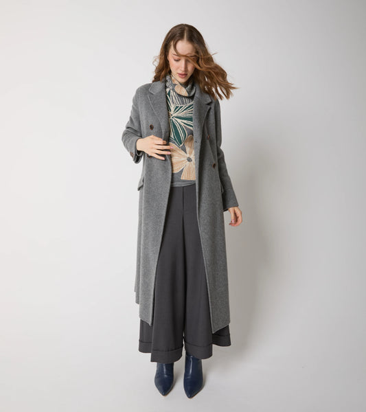 Cappotto in panno di lana e seta Alessia Santi