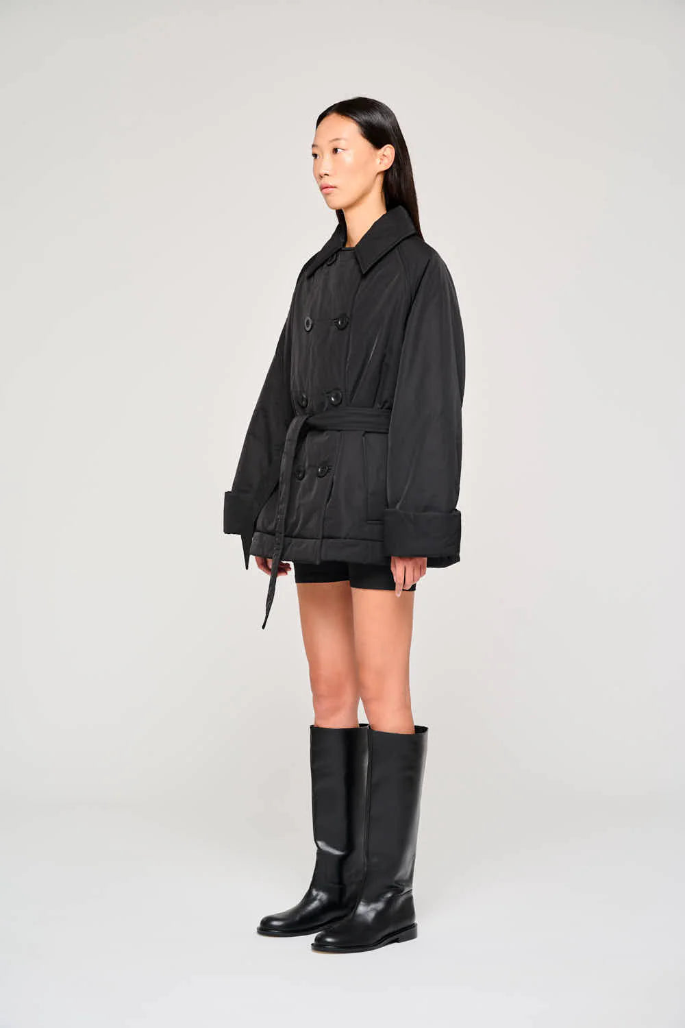 Giacca in nylon con cintura 9313 OOFWear