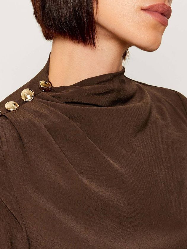 Blusa con drappeggio sulla spalla Patrizia Pepe