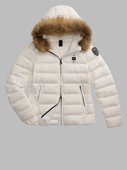 Piumino avvitato con pelliccia ARCADIA Blauer