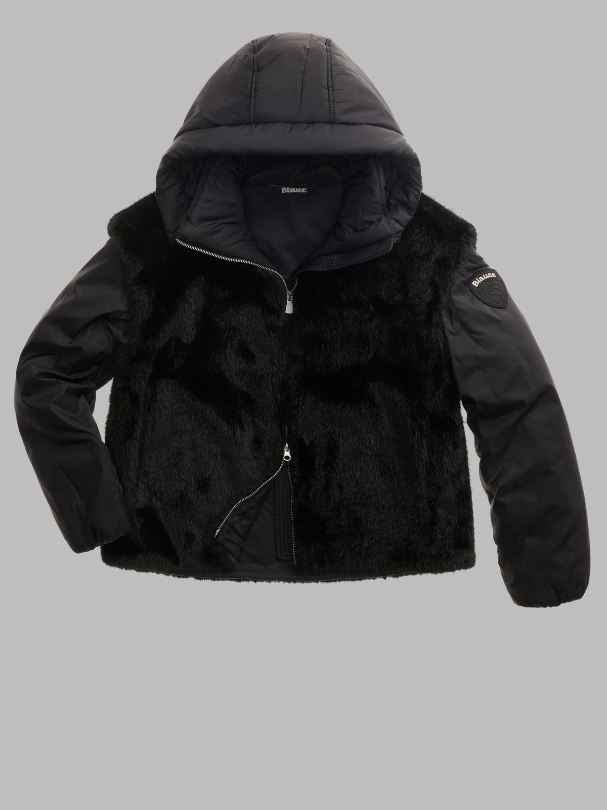 Piumino con ecopelliccia JUNIPER Blauer