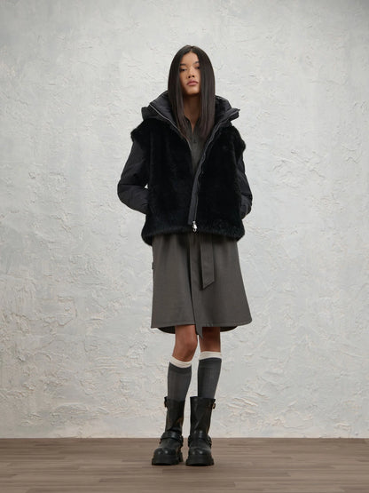 Piumino con ecopelliccia JUNIPER Blauer