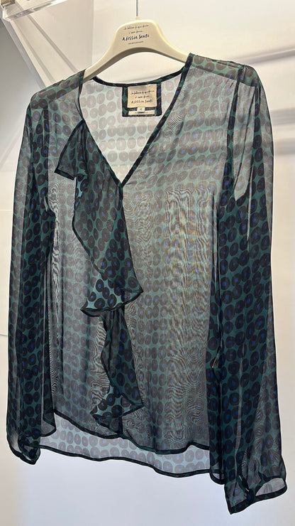 Blusa in seta con rouches Alessia Santi