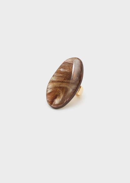 Anello con pietra nuda in resina THAI Nalì