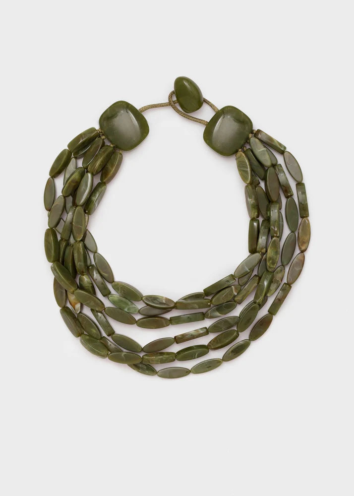Collana corta multifilo in resina AGATA Nalì
