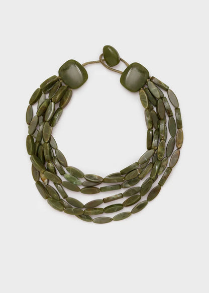 Collana corta multifilo in resina AGATA Nalì