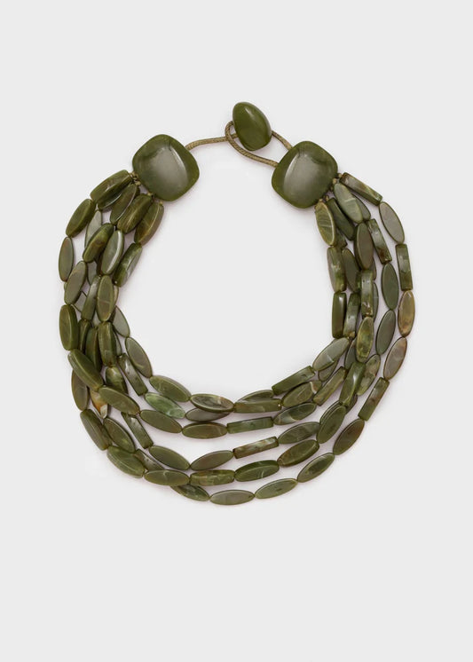 Collana corta multifilo in resina AGATA Nalì