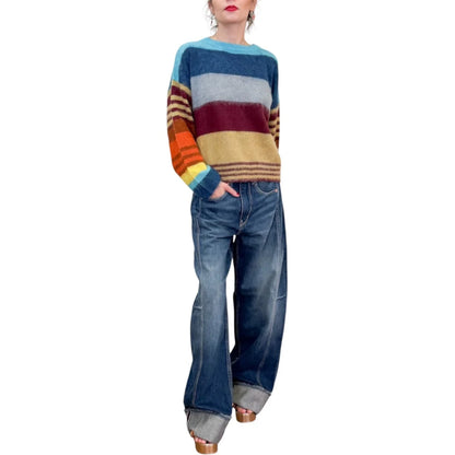 Maglia in alpaca a righe multicolor FLOOR