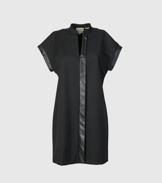 Abito corto con dettagli in ecopelle Alessia Santi