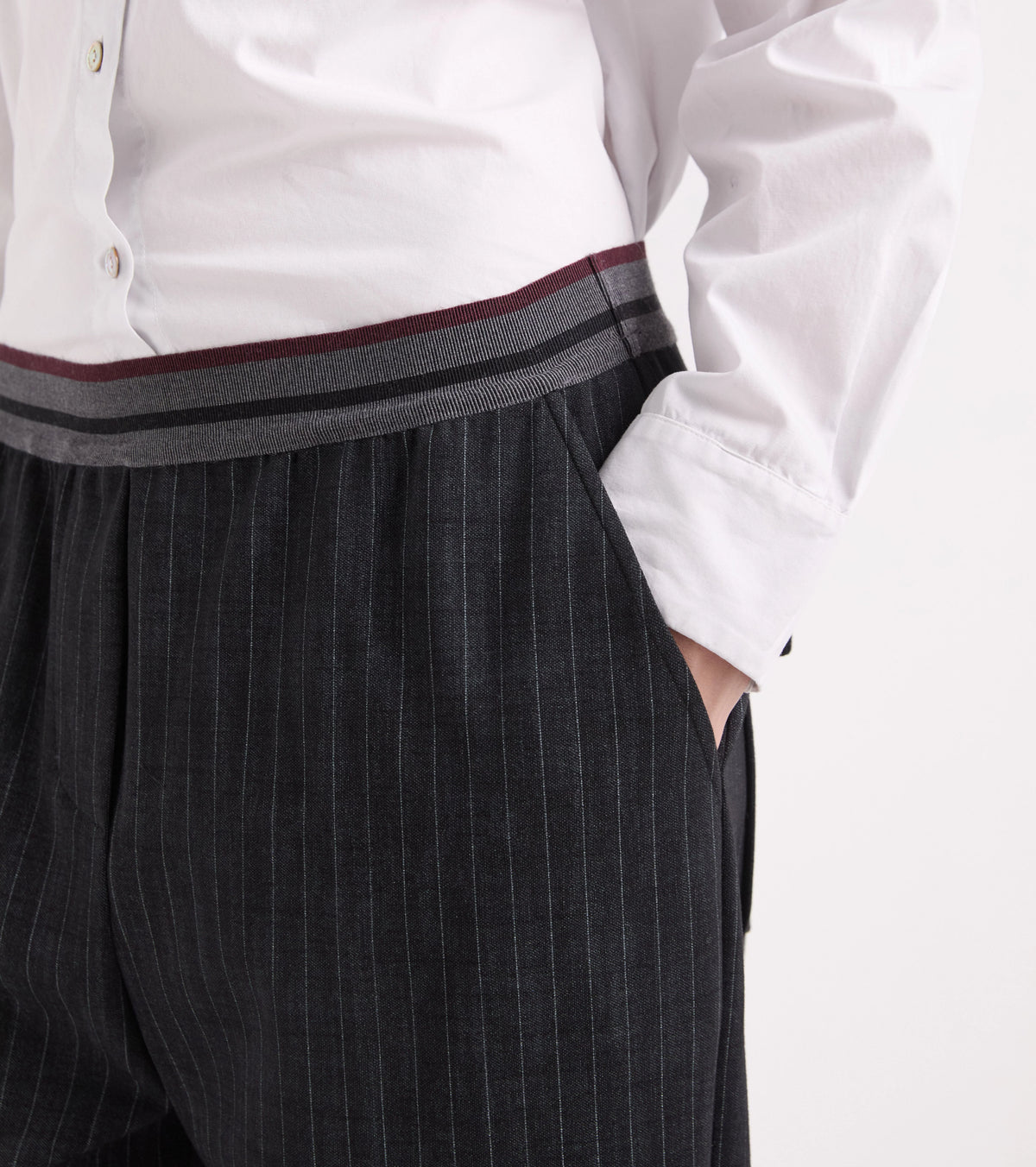 Pantalone dritto con fascia in vita Alessia Santi