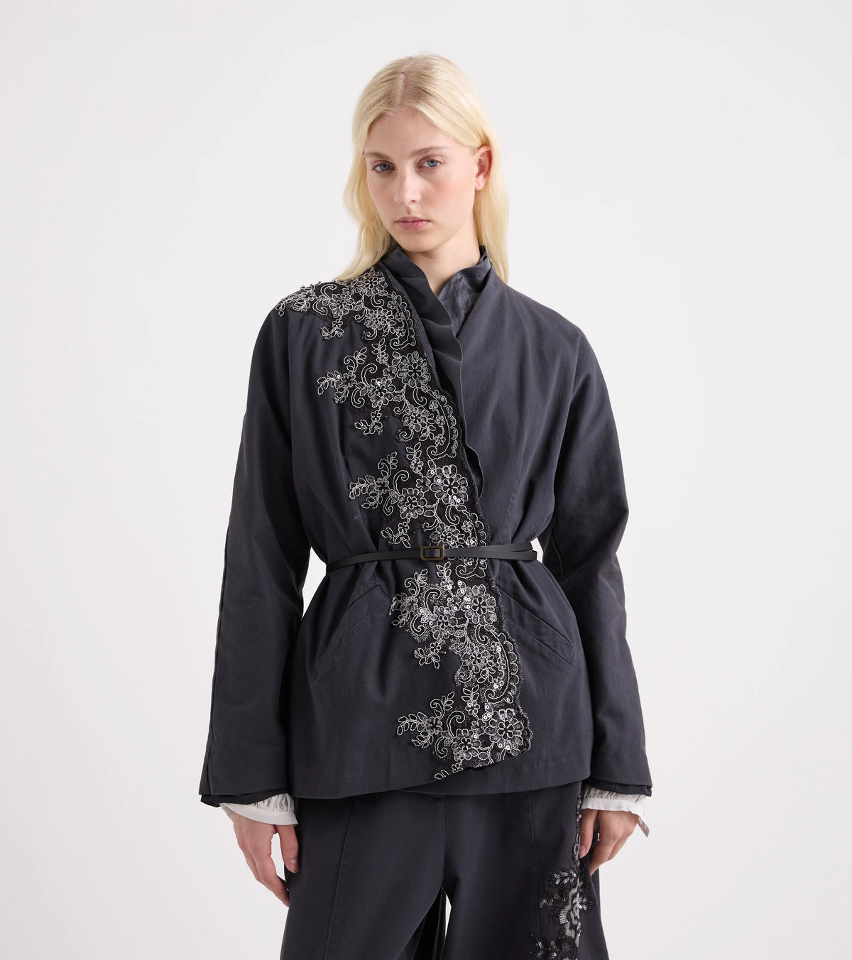 Giacca kimono con ricamo Alessia Santi