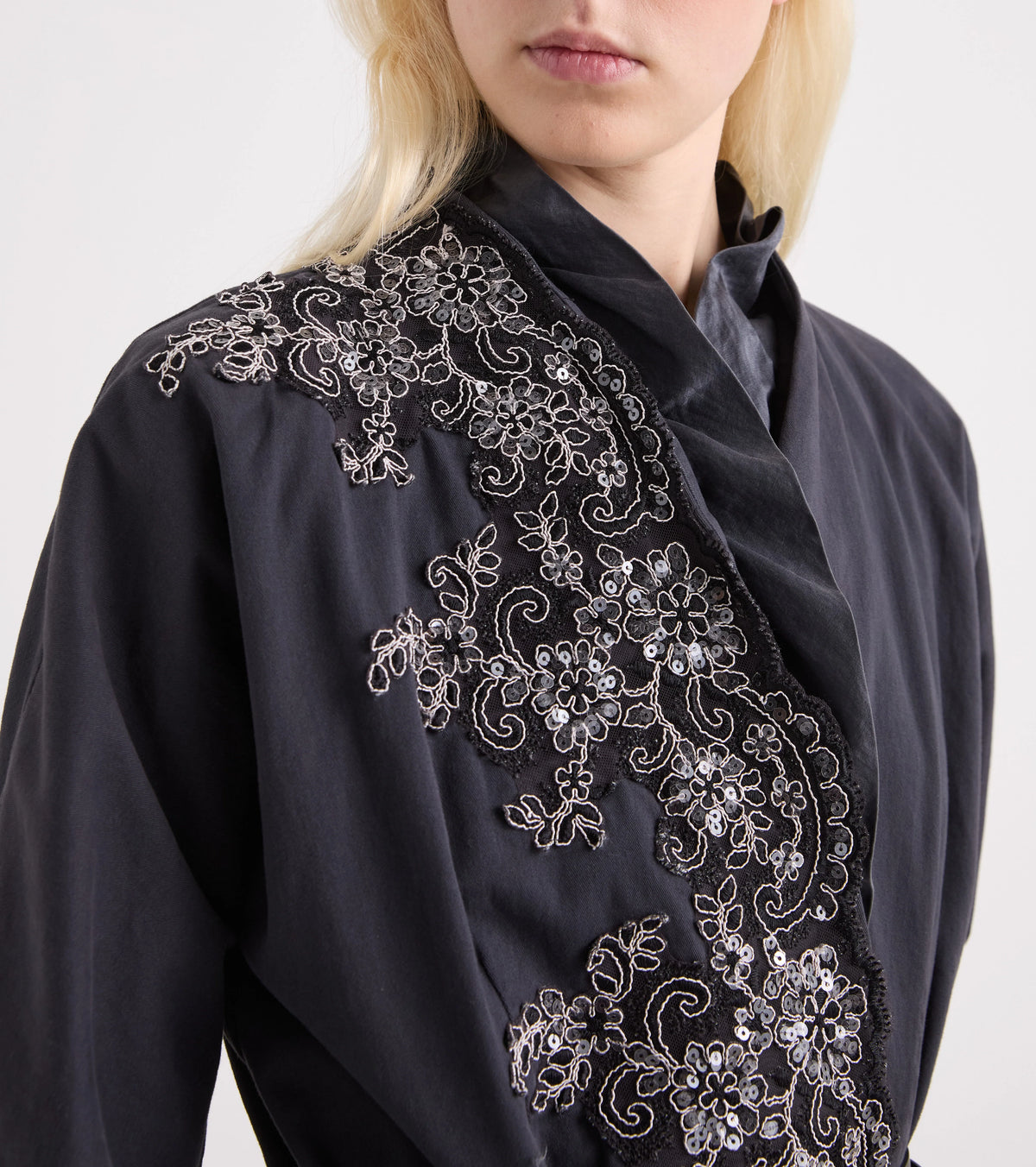 Giacca kimono con ricamo Alessia Santi