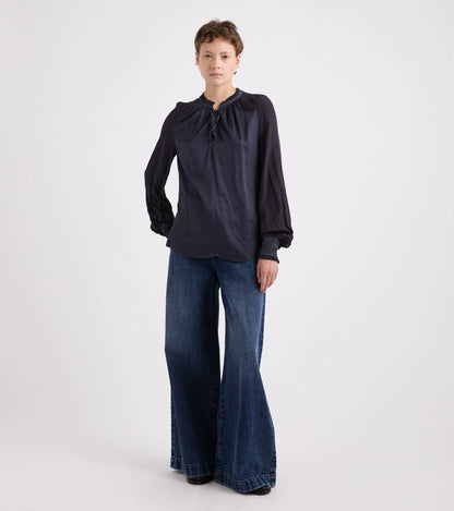 Blusa in raso con maniche a sbuffo Alessia Santi