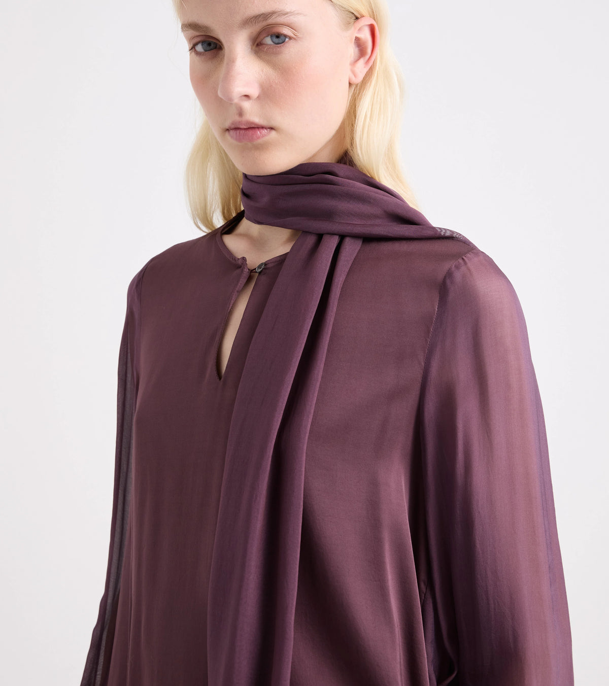 Blusa in misto sera con foulard Alessia Santi