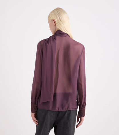 Blusa in misto sera con foulard Alessia Santi