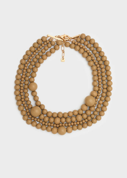 Collana multifilo con perle in legno UMA Nalì