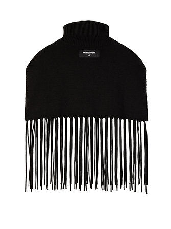 Poncho cropped con frange Patrizia Pepe