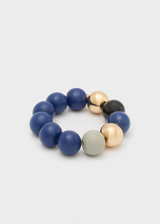 Bracciale elastico sfere in legno Nalì