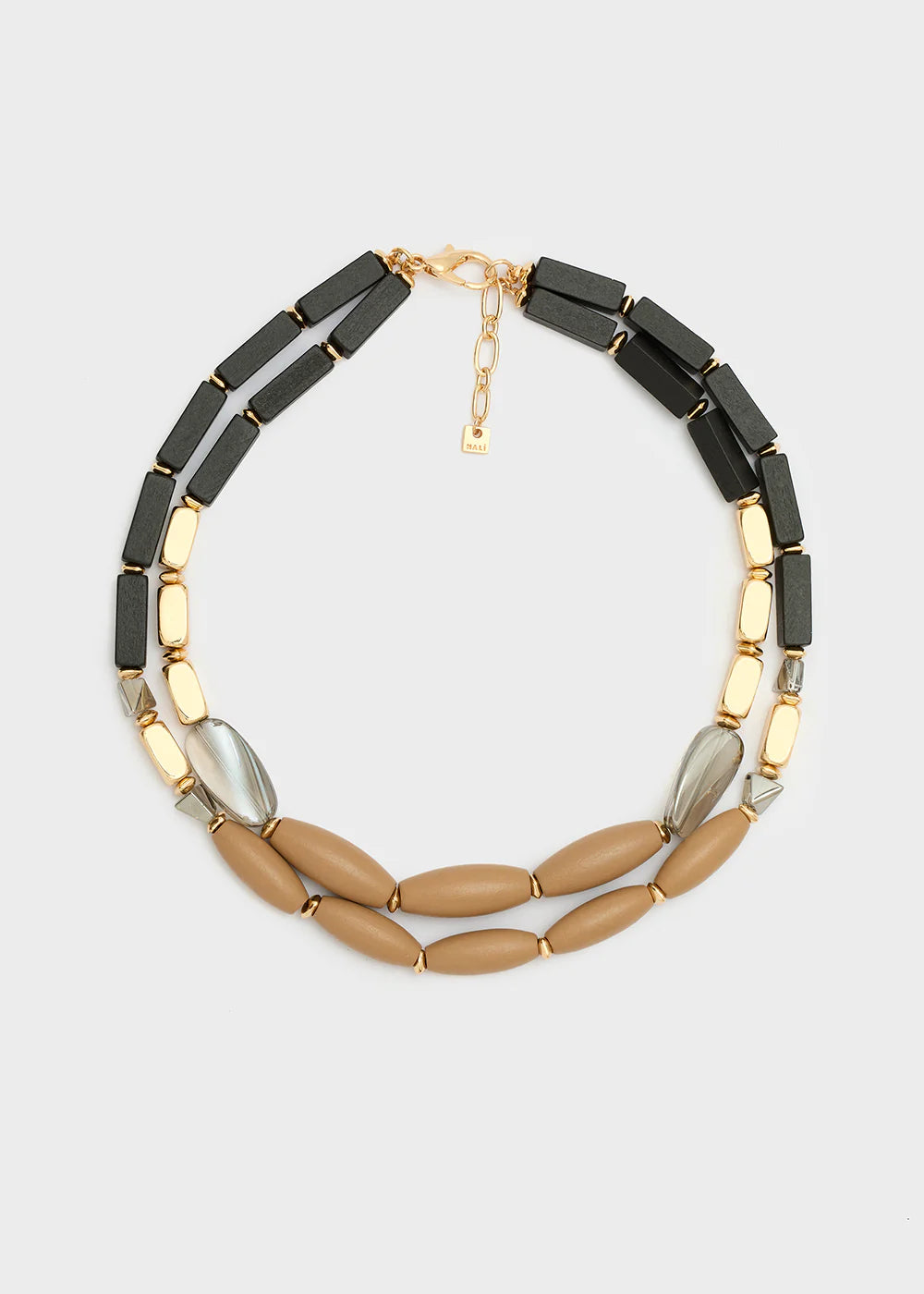 Collana due fili in legno Nalì