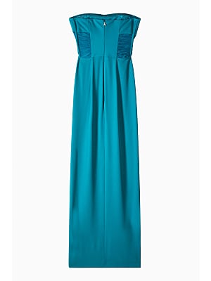 Abito lungo decoltè e bustino in tulle arricciato Patrizia Pepe